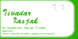 tivadar kasjak business card